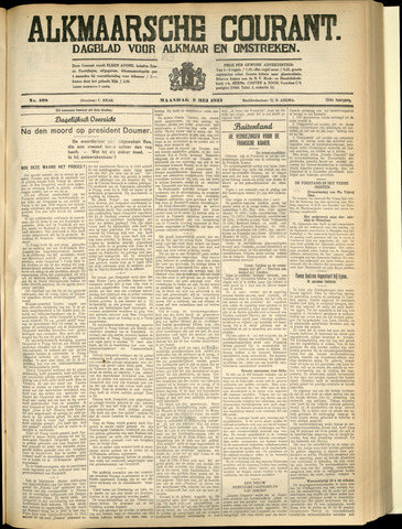 Alkmaarsche Courant 1932-05-09