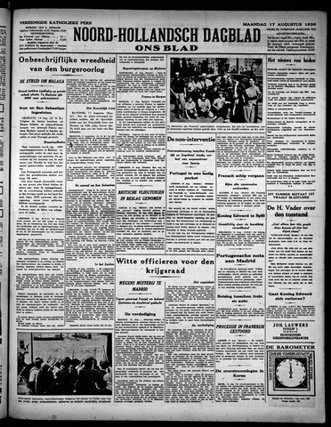 Noord-Hollandsch Dagblad : ons blad 1936-08-17