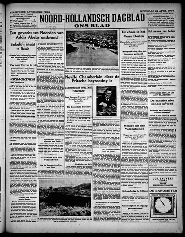 Noord-Hollandsch Dagblad : ons blad 1936-04-22