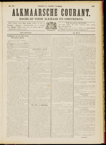 Alkmaarsche Courant 1910-05-30