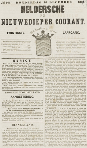 Heldersche en Nieuwedieper Courant 1862-12-18