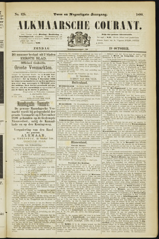 Alkmaarsche Courant 1890-10-19