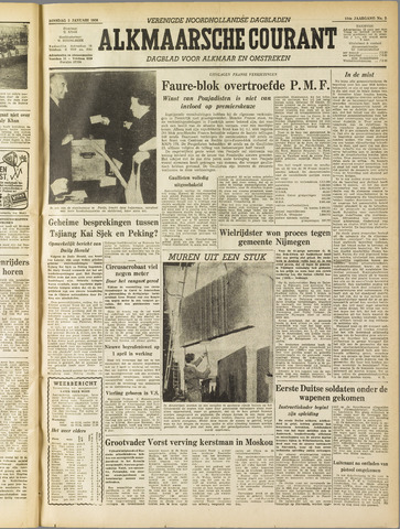 Alkmaarsche Courant 1956-01-03