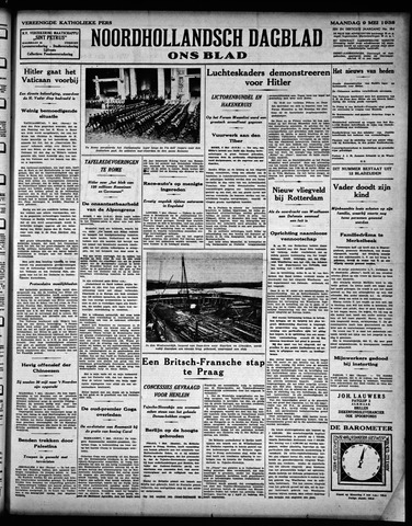 Noord-Hollandsch Dagblad : ons blad 1938-05-09