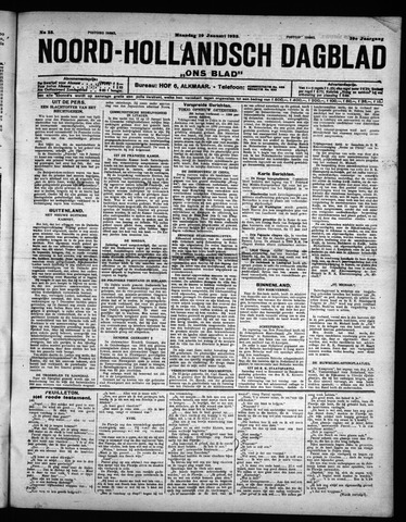 Noord-Hollandsch Dagblad : ons blad 1925-01-19