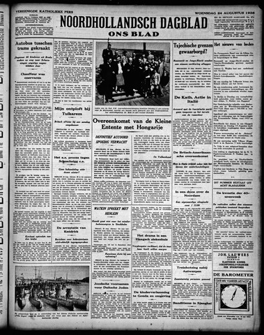 Noord-Hollandsch Dagblad : ons blad 1938-08-24