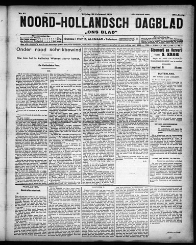 Noord-Hollandsch Dagblad : ons blad 1928-02-24