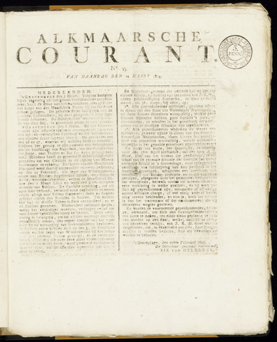 Alkmaarsche Courant 1814-03-14