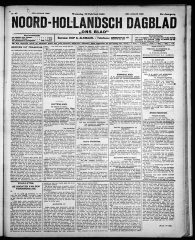 Noord-Hollandsch Dagblad : ons blad 1927-02-23