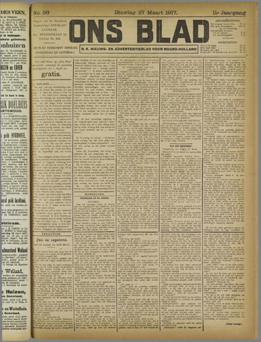 Ons Blad : katholiek nieuwsblad voor N-H 1917-03-27