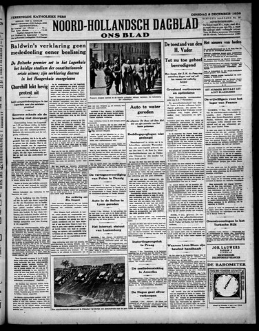 Noord-Hollandsch Dagblad : ons blad 1936-12-08