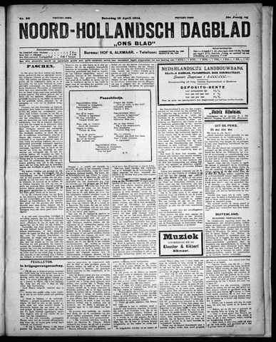 Noord-Hollandsch Dagblad : ons blad 1924-04-19
