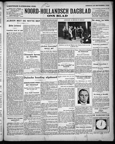 Noord-Hollandsch Dagblad : ons blad 1932-09-20