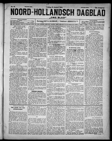 Noord-Hollandsch Dagblad : ons blad 1924-01-18