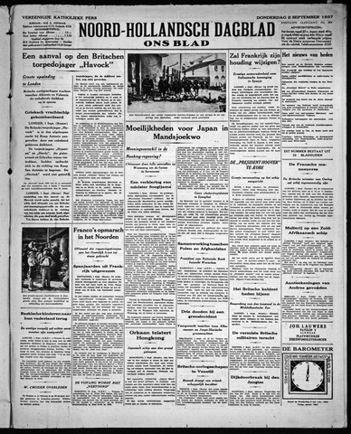 Noord-Hollandsch Dagblad : ons blad 1937-09-02