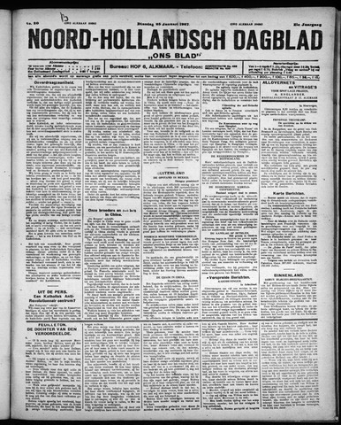 Noord-Hollandsch Dagblad : ons blad 1927-01-25