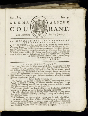 Alkmaarsche Courant 1809-01-23