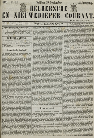 Heldersche en Nieuwedieper Courant 1873-09-19