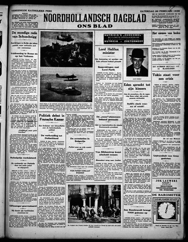 Noord-Hollandsch Dagblad : ons blad 1938-02-26
