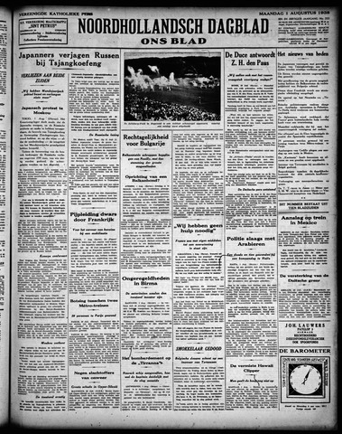 Noord-Hollandsch Dagblad : ons blad 1938-08-01