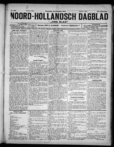 Noord-Hollandsch Dagblad : ons blad 1924-12-24