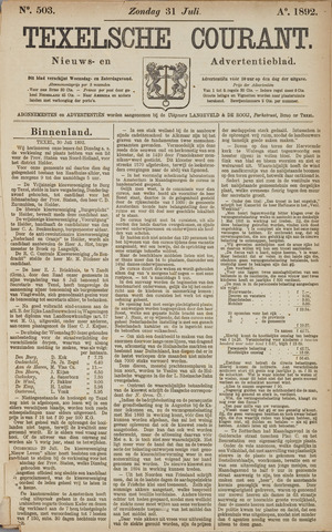 Texelsche Courant 1892-07-31