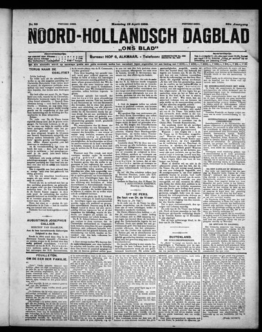 Noord-Hollandsch Dagblad : ons blad 1926-04-12