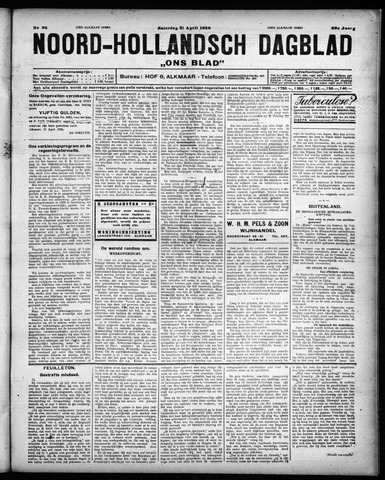 Noord-Hollandsch Dagblad : ons blad 1928-04-21
