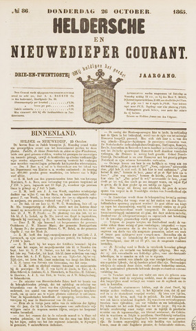 Heldersche en Nieuwedieper Courant 1865-10-26