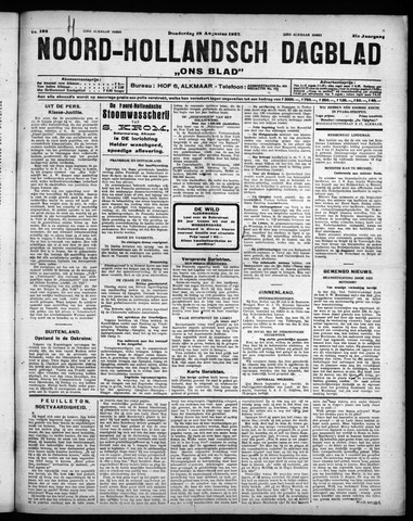 Noord-Hollandsch Dagblad : ons blad 1927-08-18