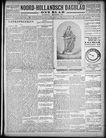 Noord-Hollandsch Dagblad : ons blad 1929-12-07
