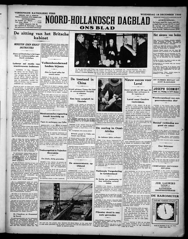 Noord-Hollandsch Dagblad : ons blad 1935-12-18