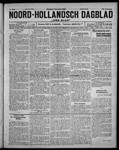 Noord-Hollandsch Dagblad : ons blad 1925-12-01