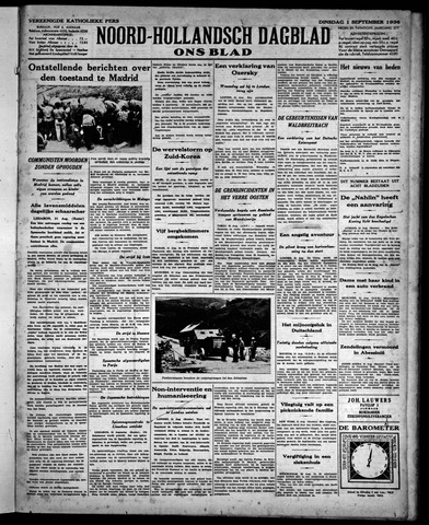 Noord-Hollandsch Dagblad : ons blad 1936-09-01