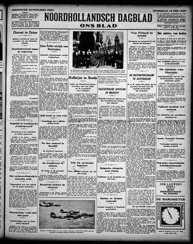 Noord-Hollandsch Dagblad : ons blad 1938-05-18