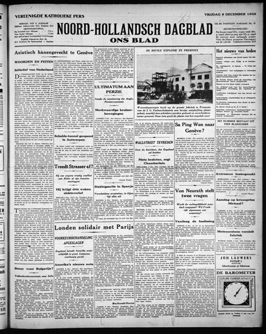 Noord-Hollandsch Dagblad : ons blad 1932-12-09
