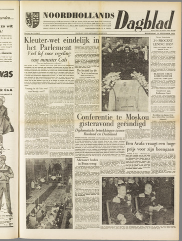 Noordhollands Dagblad : dagblad voor Alkmaar en omgeving 1955-09-14