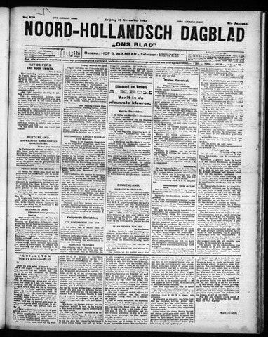 Noord-Hollandsch Dagblad : ons blad 1927-11-18