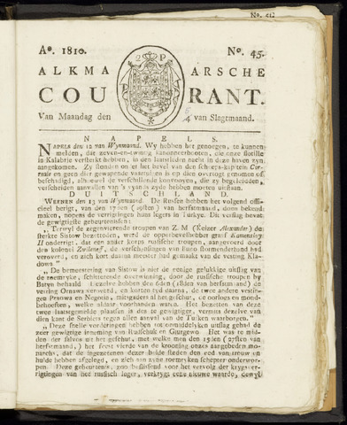 Alkmaarsche Courant 1810-11-05