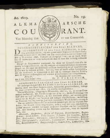 Alkmaarsche Courant 1809-04-10