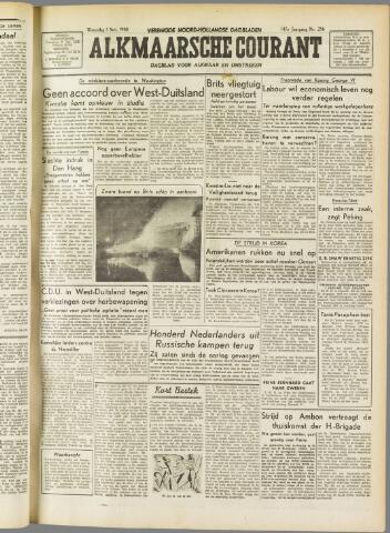 Alkmaarsche Courant 1950-11-01