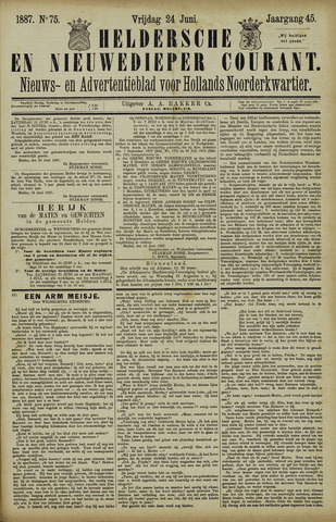 Heldersche en Nieuwedieper Courant 1887-06-24