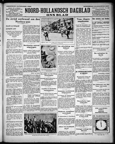 Noord-Hollandsch Dagblad : ons blad 1937-08-12