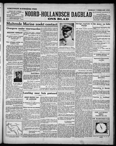 Noord-Hollandsch Dagblad : ons blad 1933-02-07