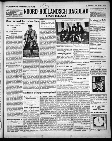 Noord-Hollandsch Dagblad : ons blad 1932-09-08