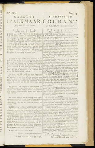 Alkmaarsche Courant 1811-10-28