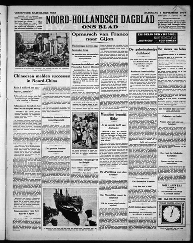 Noord-Hollandsch Dagblad : ons blad 1937-09-04