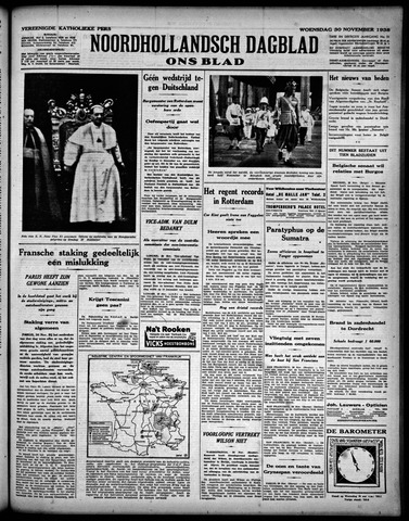 Noord-Hollandsch Dagblad : ons blad 1938-11-30