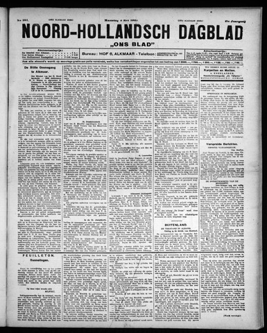 Noord-Hollandsch Dagblad : ons blad 1927-05-02
