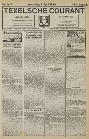 Texelsche Courant 1930-04-09